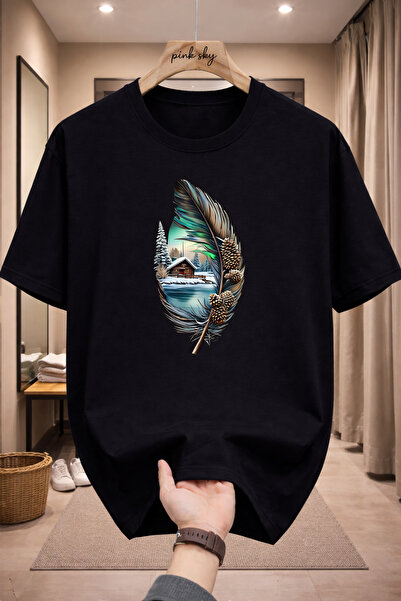 Pink Sky Premium Oversize T-Shirt 100% Cotton Unisex Comfortable Fit Trending...