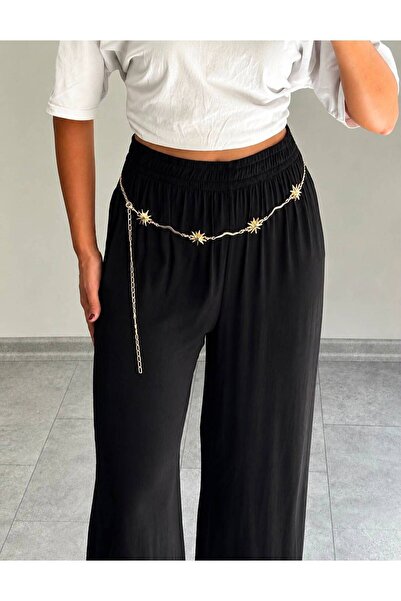 LİA KEMER Lease Women's Star-Detail Stylish Chain Belt for Dress, Pants, Even...