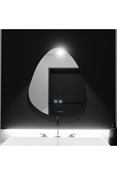 dimmable Oglindă LED Organică 80x60cm, Fluido Touch, Sistem anti-aburire