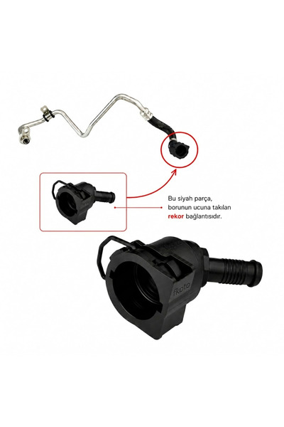 fkoto BMW B48 Turboşarj Soğutma Suyu Geri Dönüş Hattı Hortum Bağlantısı Uç Rekoru 11537643226, 11538854735