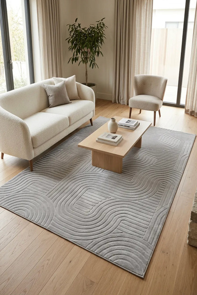 Günilla Home Modern Bohem Makinada Yıkanabilir Leke Tutmaz Kaymaz Taban Gri H...