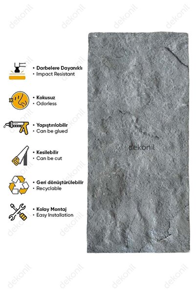 Dekonil Doğal Taş Görünümlü EPS Duvar Paneli 50x120 cm (2 Adet)