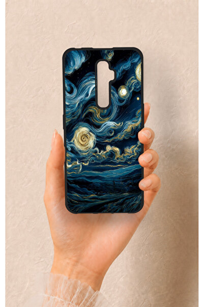 Vip Case Oppo Reno 2Z Uyumlu Yıldızlı Gece Desenli Silikon Kılıf