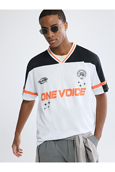 LC Waikiki Loose Fit Printed V-Cut Men's T-Shirt from Uzg Store for Style Ent...