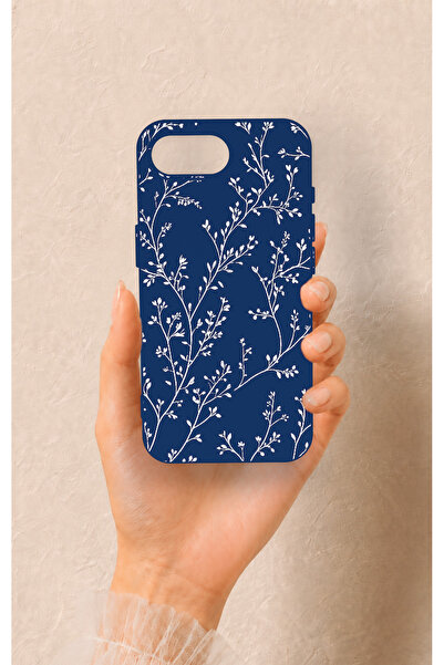 Vip Case iPhone 16E Uyumlu İnce Yaprak Dalı Desenli Silikon Kılıf
