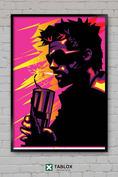 TABLOX Fight Club Dövüş Kulübü Tyler Durden Ταινία με ξύλινο πλαίσιο Διακοσμη...