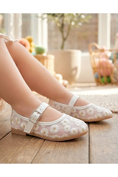 Surpie Shoes أحذية الباليه المزينة بالدانتيل للأطفال، أحذية السهرة للأطفال