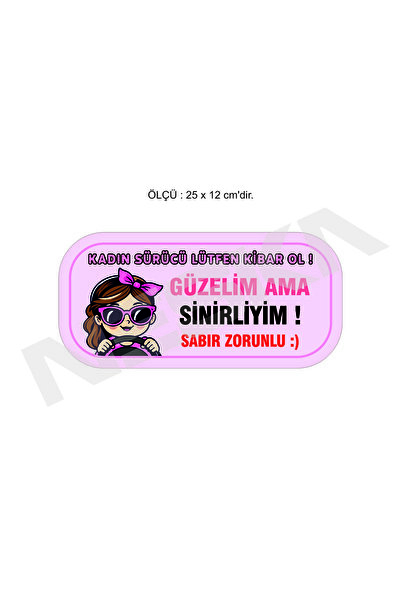 KADIN SÜRÜCÜ LÜTFEN KİBAR OL ETİKETİ