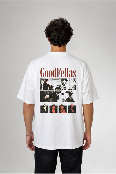 cesita Μπλουζάκι Good Fellas με στάμπα, υπερμεγέθη, βαμβακερό, λευκό