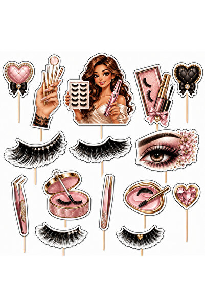DecoParty Set de decor pentru tort – Tematică Artist în Gene, 15 piese, Carto...
