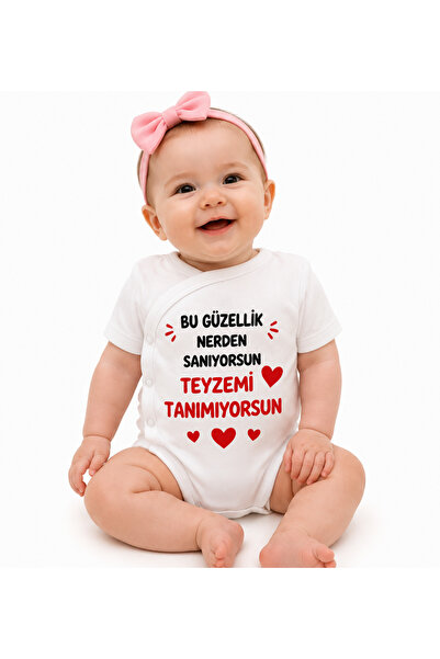 %100 Pamuk Bebek Çıtçıtlı Zıbın body , yazıları Kişiye özel Yapabilirsiniz.