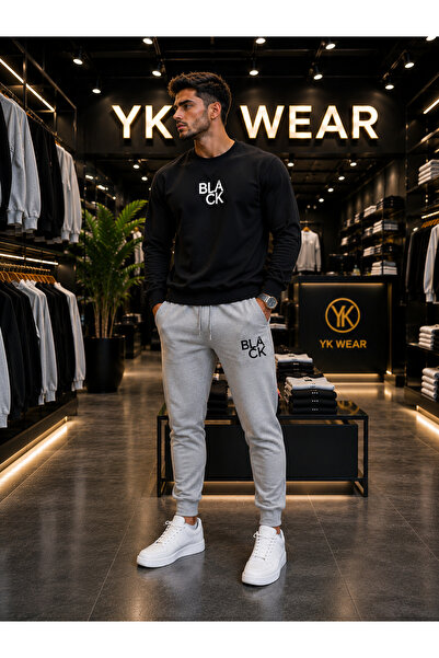 YK WEAR Exclusive Black Unisex Tracksuit Set – Premium Quality
