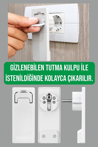 Aryes 3'lü İnce Fişli Uzatma Kablosu 75 cm Topraklı Beyaz