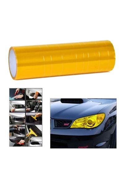 ESEMİZ Far Stop Filmi Sarı Far Folyosu (100cm X 30cm) Far Çizilme Engelleyici...