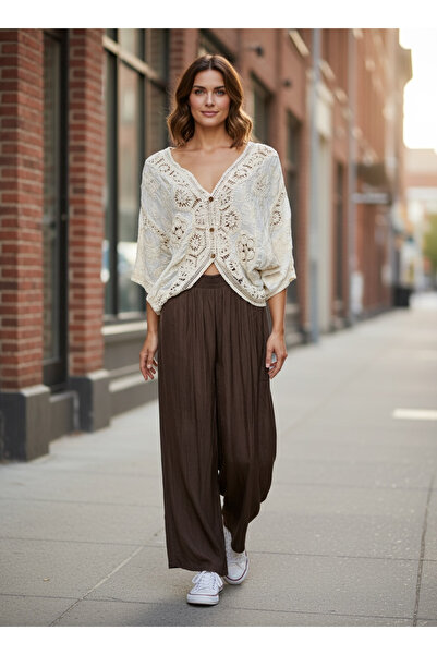 SEMİZ GİYİM Oyalı Kimono Model Hırka