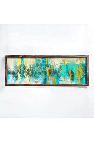 OEM Tablou decorativ MDF/lemn masiv, 40x120x3.5 cm, format panoramic, design ...