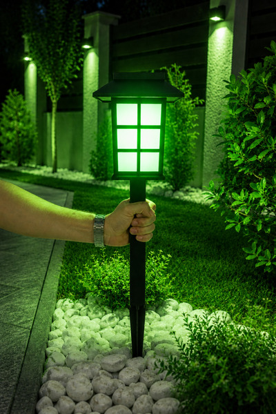 Kyrotech Dev Boy 50 cm Solar Bahçe Lambası, 15W YEŞİL LED, Güneş Enerjili Kaz...
