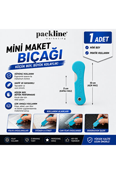 Packline Marketing Mini Maket Bıçağı (1 Adet) | Cep Boy, Katlanabilir