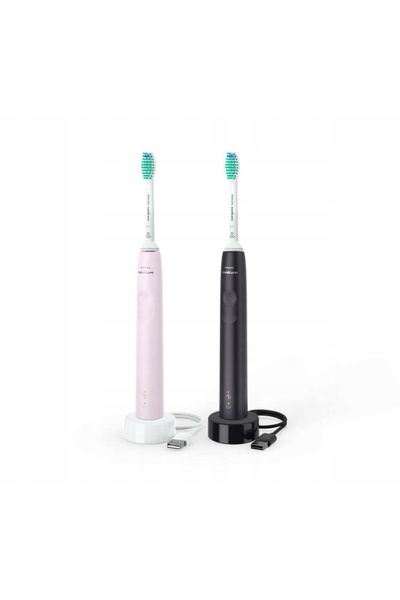 Philips Saeco 2x Periuță de dinți sonică Philips Sonicare 3100 C1 Negru și Ro...