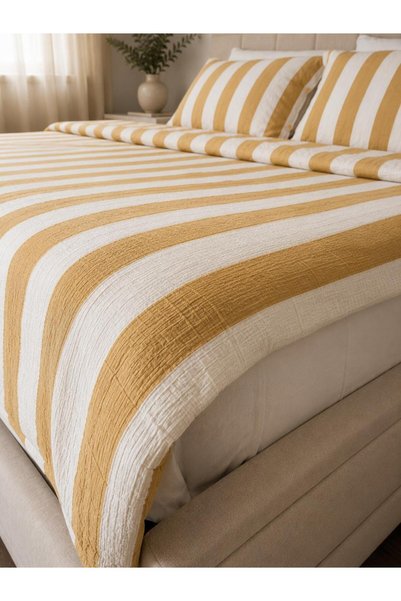 SELORA MAISON Muslin Duvet Cover Set with Washed Pieces, Double Size 200X220 cm |   Soft Texture, Breathable, Natural Comfort