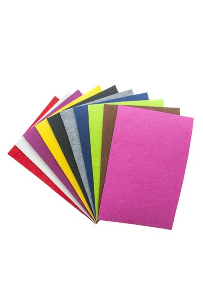 Zufigo Felt Plain 20X30 A4 10 Pieces Mixed Colors
