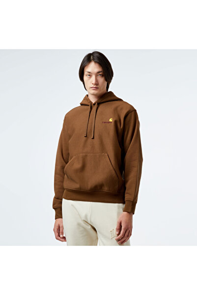 Carhartt WIP American Script Erkek Kahverengi Hoodie