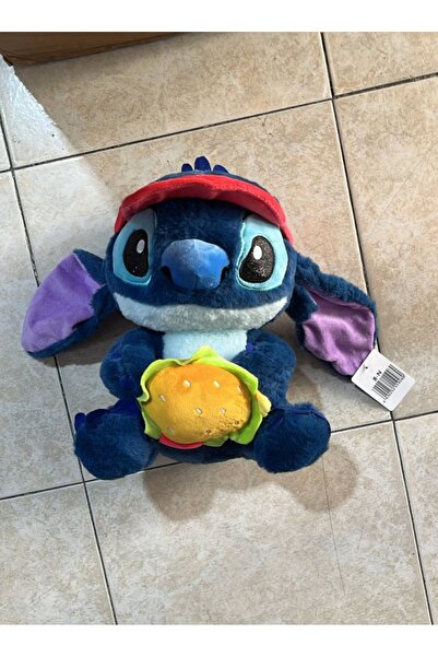 Ailenizin Oyuncakçısı Hamburger yiyen Stich pelüş oyuncak 25 cm