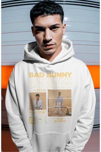 SEVBANO Bad Bunny Rapper Singer Back Printed Unisex Oversize Premium Hoodie