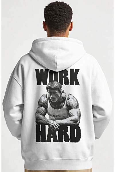 SEVBANO Work Hard Arnold Fitness Gym Bodybuilding Athlete Back Printed Unisex...