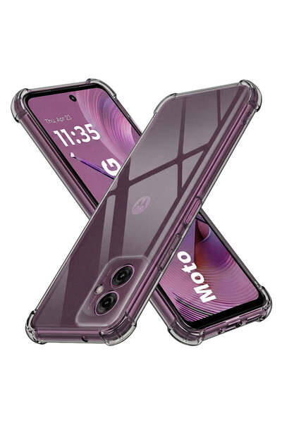 Techsuit Husă pentru Motorola Moto G55, din silicon transparent, rezistentă l...