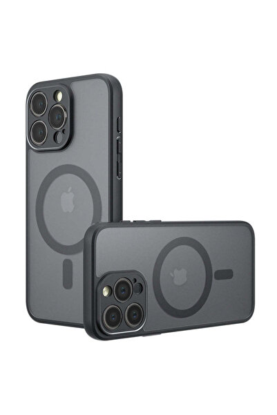 Techsuit Husă pentru iPhone 13 Pro Max, PureFrost MagSafe, negru mat - negru mat