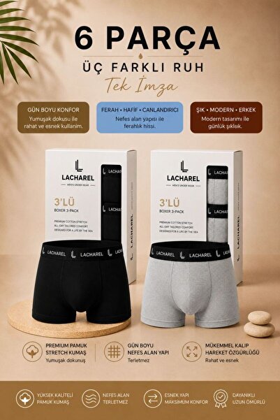 Mariposa Secret Men's Lycra Cotton Breathable Combed Cotton 6-Piece Boxers - ...