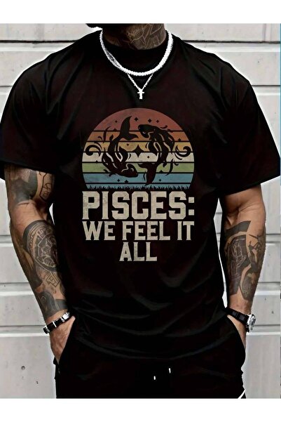 9TAY تي شيرت فاخر من القطن بنسبة 100% من We Feel It All Pisces للرجال والنساء...