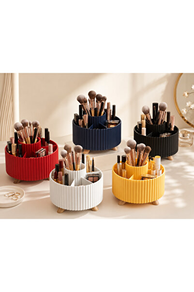 MYE TEKNOLOJİ 3D Printing Round Makeup Organizer Multi-Compartment Cosmetic O...