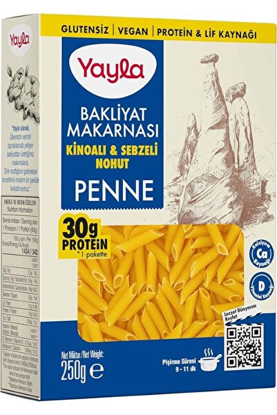 Yayla BAKL.MAK.KİNOALI & SEBZELİ NOHUT PENNE 250 GR * 6'LI