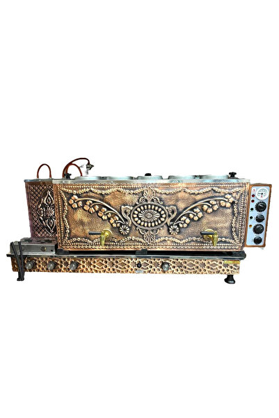 Antik Bakır Elektrik + Gazlı Full Otomatik Çay Kazanı - 5 Demlikli