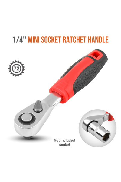Choice Socket Handle A Mini Treble 1/4 Ratchet Wrench Double Ended Quick Sock...