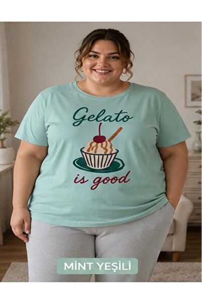 3S MODA تي شيرت نسائي كبير الحجم بطباعة رقمية من Basic Galeto