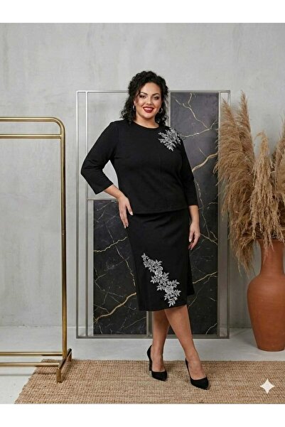 BKMODA276 BÜYÜK BEDEN ETEKLİ TAKIM