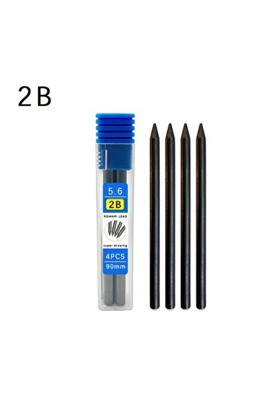 Choice 4PCS-2B Black Refill 5.6mm 2B/4B/6B/8B Pencil Refill Metal Mechanical ...