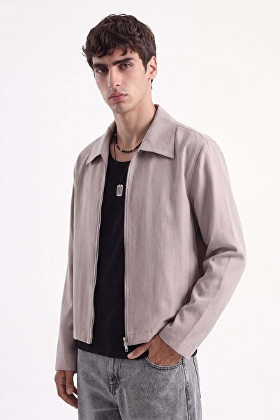 Antioch Dark Beige Lyocell Blended Summer Jacket