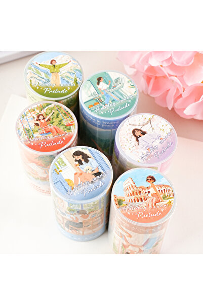Choice washi Allin 65mm * 2m Holiday Diary Series Ins Holiday Landscape Illus...