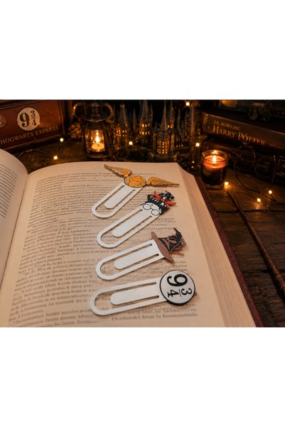Dekor atolyem Harry Potter Themed Bookmark Set of 4 – Decorative Bookmark Set