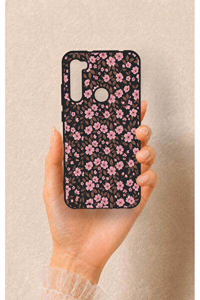 Vip Case Redmi Note 8 Uyumlu Mini Pembe Çiçek Desenli Silikon Kılıf