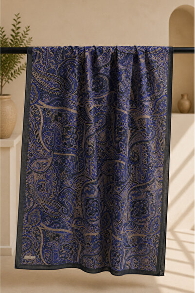 FERHEL Luna Paisley Coton Şal 190 x 70 - Leylak