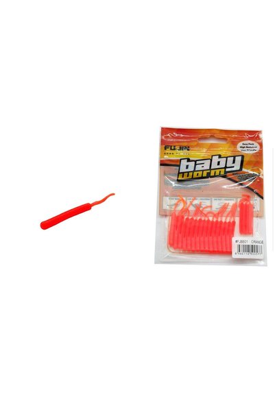 Fujin Baby Worm 5.2 cm Floating LRF Silikonu Orange
