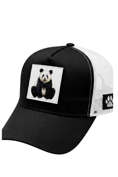 All animals Panda Printed Patch Detailed Mesh Trucker Baseball Cap Unisex