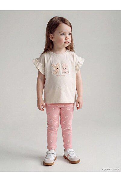 LC Waikiki Rabbit Embroidered Baby Girl Set (S6)