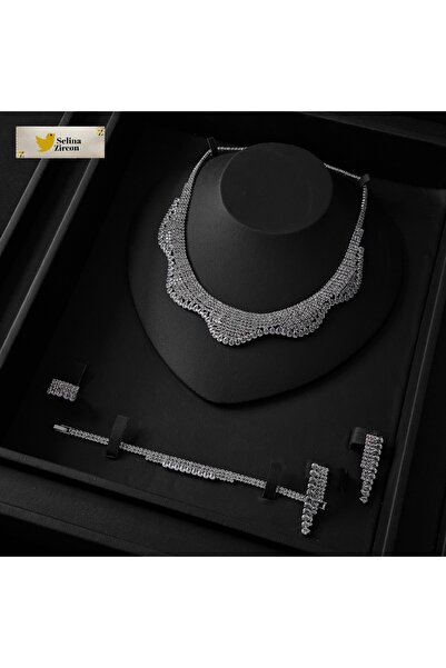 jewelrystore Zircon Accessories Set with Diamond Precision and Luxurious Pack...