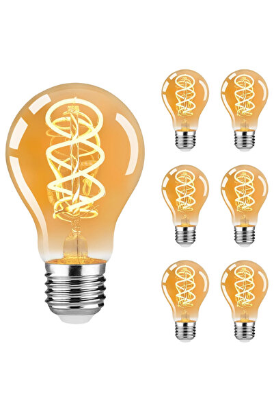 OEM Becuri LED Edison L27 Vintage Retro Decorative A60 4W 280lm 6 Bucăți